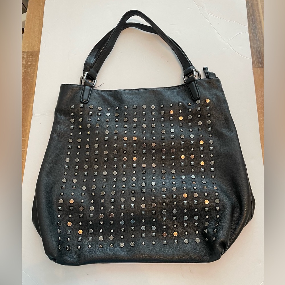 Beautiful black studded Kenneth Cole leather bag